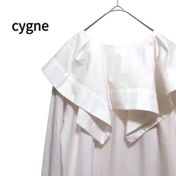 인기 cygne 시뉴 빅 프릴 세일러 블라우스 코튼 100