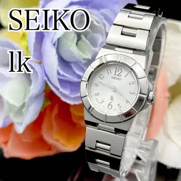 작동 SEIKO 세이코 루키아 새 배터리 실버 여성용 손목시계 J44