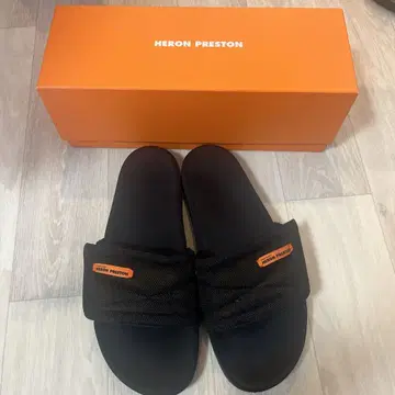 HERON PRESTON 블랙 샌들 43 28cm