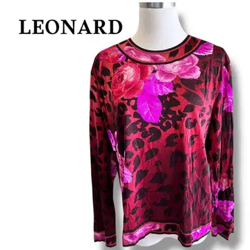 *LEONARD* 플라워 레오파드 무늬 긴팔 상의