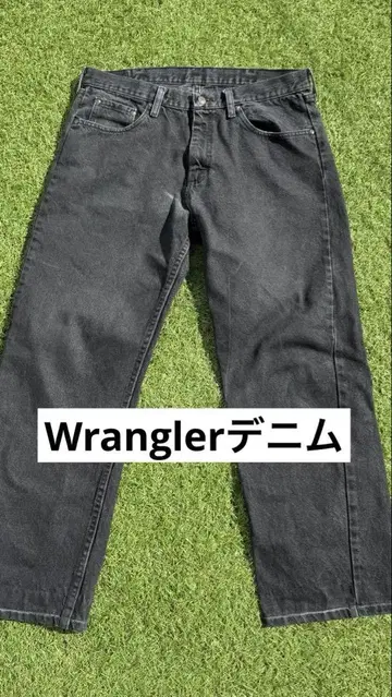 Wrangler 블랙 와이드 스트레이트 청바지 w34 l30