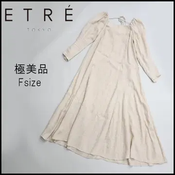 46278 에트레토쿄 코튼 린넨 스퀘어넥 원피스