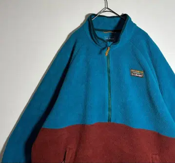 L.L.Bean 자수 로고 하프 지퍼 아노락 플리스 보아 자켓