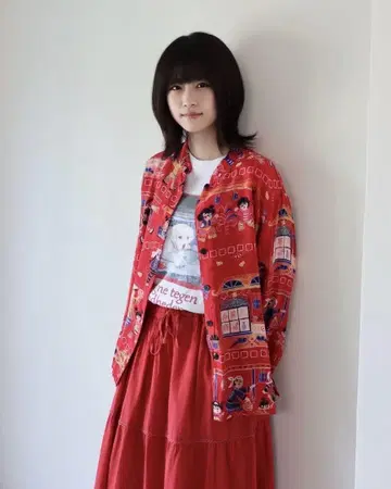 90년대 CHICO'S DESIGN 올 패턴 실크 차이나 자켓