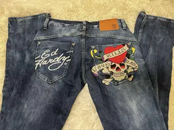 Ed Hardy 스컬 자수 데님