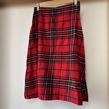 TSUMORI CHISATO 레드 체크 미디 스커트