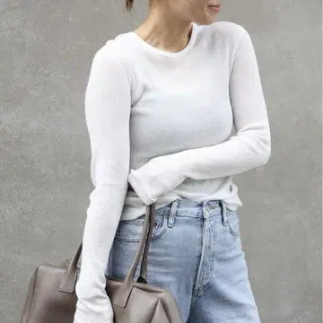 Deuxieme Classe 골지 롱 슬리브 풀오버 화이트