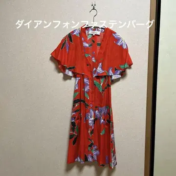 DIANE VON FURSTENBERG 플라워 프린트 원피스 XXS