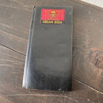 CREAM SODA 크림소다 스컬 자수 장지갑 로카빌리 락