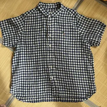 NATURAL LAUNDRY 60 프렌치 린넨 보이즈 자수 셔츠