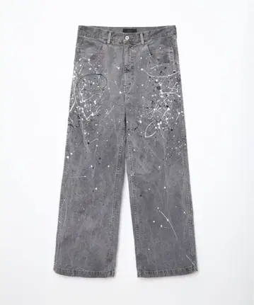 ensou. SPLASH PAINTER JEANS 데님 팬츠 감잎