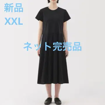 MUJI 냉감 반팔 원피스 여성 XXL 블랙