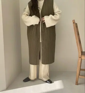 lawgy long quilting vest