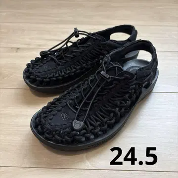 KEEN 킨 UNEEK 유니크 샌들 로고 블랙 24.5cm