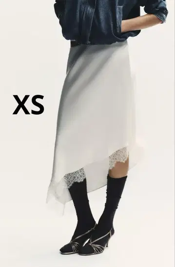 ZARA 자라 새틴 레이스 스커트 새상품, 미사용