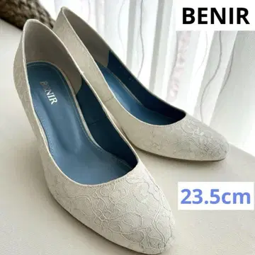 BENIR 베니르 웨딩 슈즈 37 23.5cm 레이스 화이트