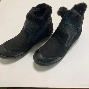 블랙 사이드 고어 부츠 퍼 포함