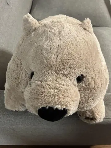 새상품 뭉툭한 웜피 웜뱃 울트라 BIG 봉제 인형 베이지