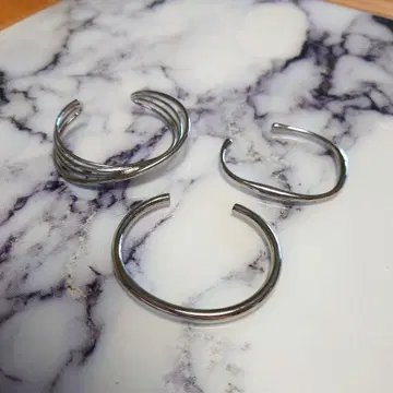 ear PAPILLONNER 이어파피요네 실버 뱅글 3세트