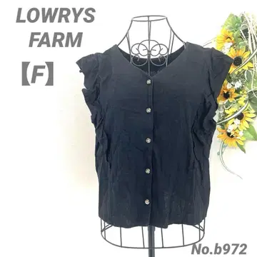 로리즈팜 LOWRYS FARM 슬리브리스 프리 블랙 프릴