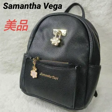 새상품급 Samantha Vega 백팩 자물쇠 미니 파우치 포함 블랙