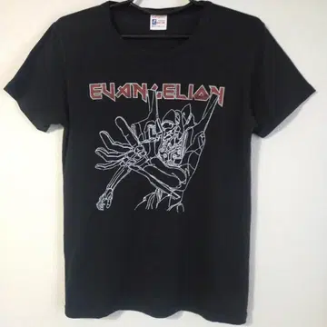 새상품급 에반게리온 신극장판:파 EVANGELION 티셔츠 블랙 M