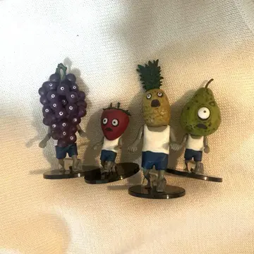 후르츠 좀비 피규어 가챠가챠 4개 세트