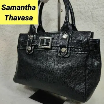 Samantha Thavasa 핸드백 여성용 가죽 블랙