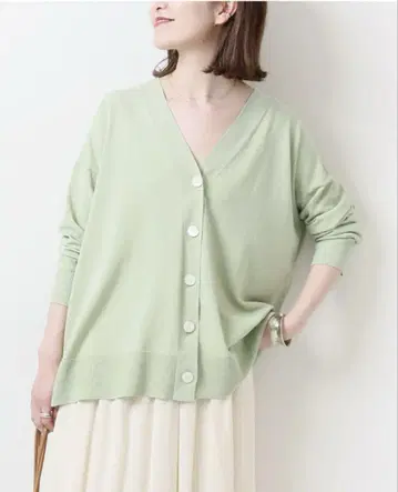 Spick & Span ICECOTTON BIG V 가디건