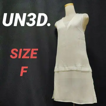 UN3D. 언쓰리드 원피스 민소매 프리 사이즈 화이트