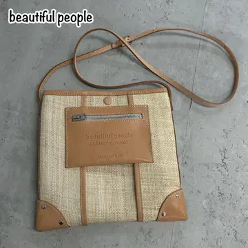 beautiful people 포켓 숄더 인 라피아 백