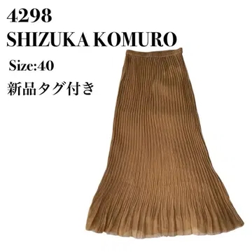4298 SHIZUKA KOMURO 롱 스커트 플리츠 스커트 베이지