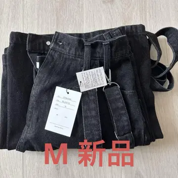 루즈 실루엣 더블 서스펜더 와이드 팬츠