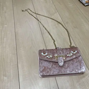 핑크 벨벳 숄더백