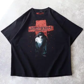 빈티지 00s 데스노트 DEATH NOTE 엘 애니메이션 티셔츠