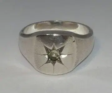 빈티지 SILVER 실버 각인 반지 다이아몬드 반지