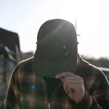 USA 제작 ILE logo camp cap 5 패널 캡 올리브