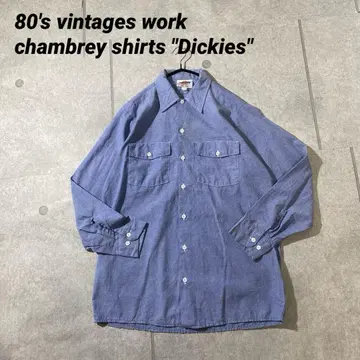 80's 워크 셔츠 Dickies 디키즈 샴브레이