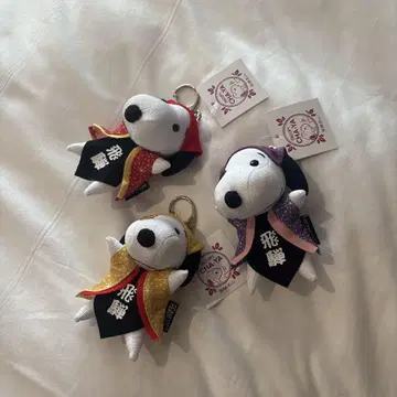 히다 다카야마점 스누피 찻집 마스코트 키링 스누피 3세트