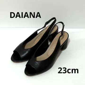 새상품급 DIANA 다이애나 스트랩 샌들 블랙 23cm