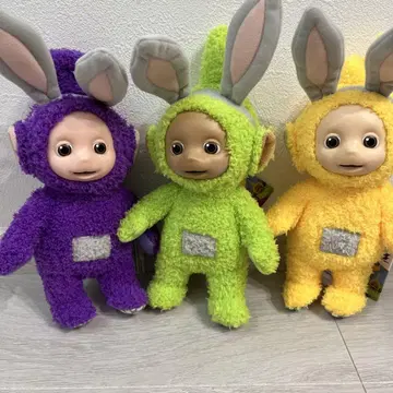 텔레토비 토끼 귀 봉제 인형 3개 세트