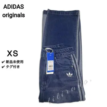 [새상품] 아디다스 오리지널 쓰리 스트라이프 데님 펜슬 스커트 XS