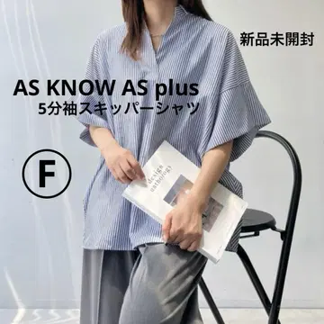 [새상품] 5부 소매 스키퍼 셔츠 스트라이프 오버 셔츠 여성용 F