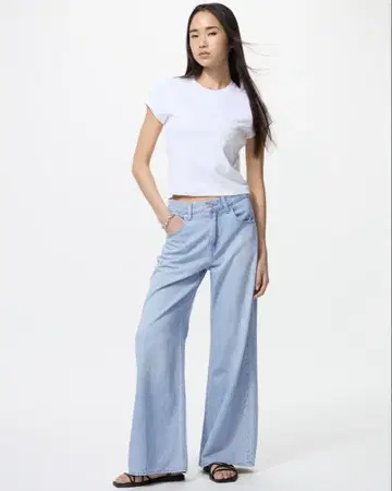 UNIQLO 유니클로 드레이프 와이드 플레어 진 24