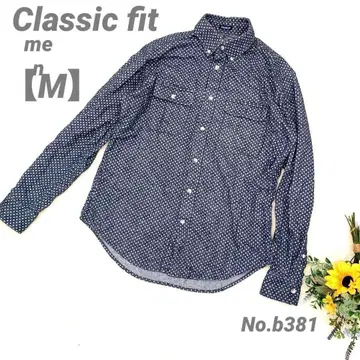 클래식 핏 Classic fit 긴팔 셔츠 M 남성용 얇은 소재 올 패턴