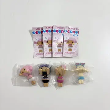 산리오 캐릭터즈  마스코트 2 4종 묶음 판매