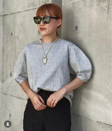 mamu_online PUFF SLEEVE TEE (gray)