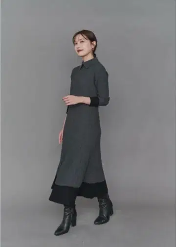 L'Or laubeblanc Bi-color Knit dress