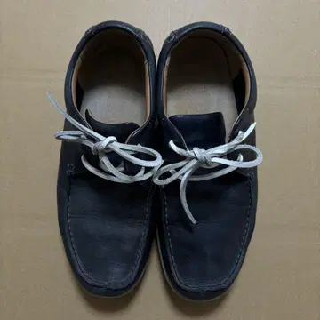 Clarks 클락스] 천연 가죽 캐주얼 슈즈 네이비 25.5cm