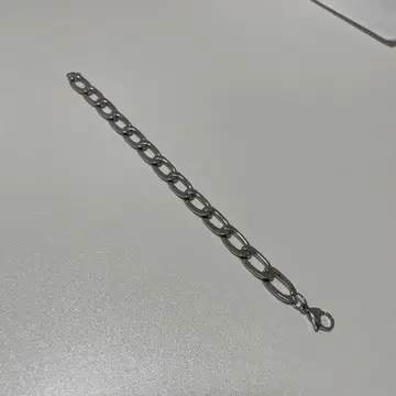 실버 스테인리스 스틸 체인 팔찌 약 20cm